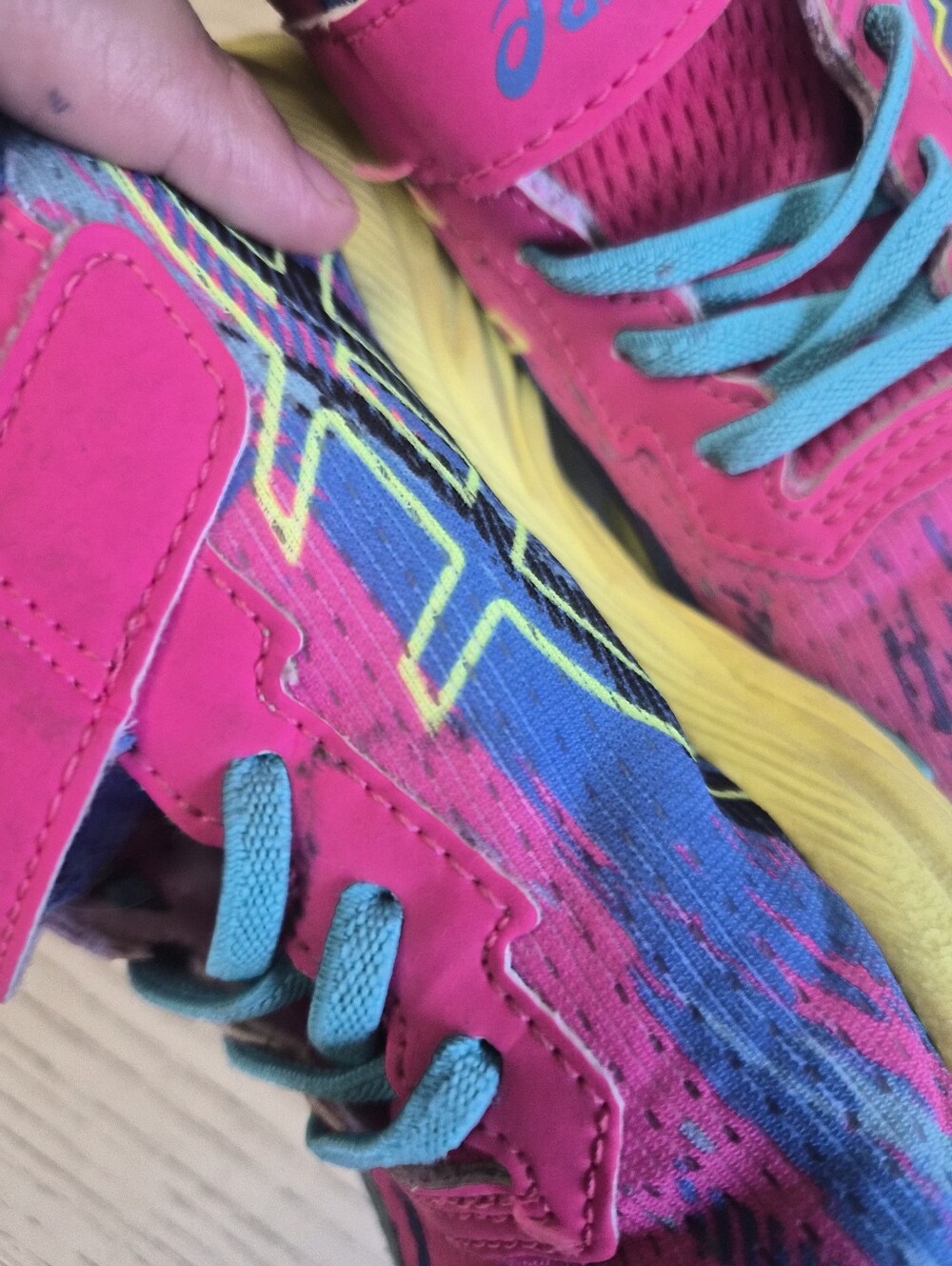 ASICS girls Pre Nosa Shoes Size 1.5 Pink - Picture 11 of 11